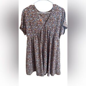 Floral V-Neck Women Top